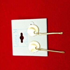Linea M Goldtone pierced earrings